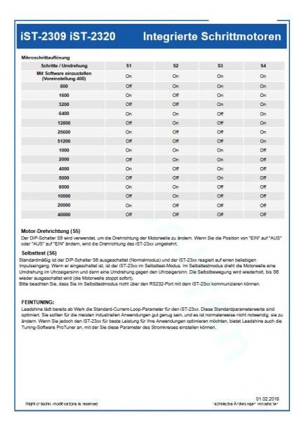 Leadshine iST-2320 | Schrittmotor FL.56 2,0 Nm mit integrierter Endstufe