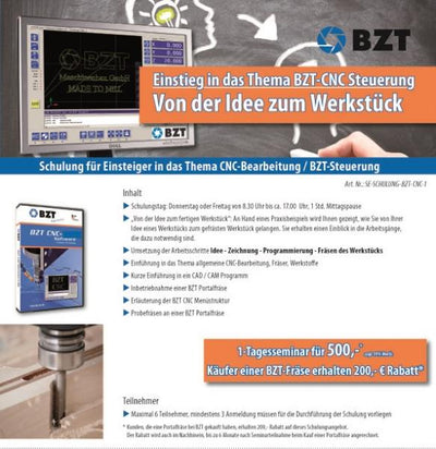 Tagesseminar Schulung für CNC-Software mit praxisnahen Übungen und umfassenden Lerninhalten.
