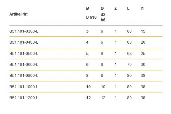 HSC Einzahnfräser Rapid Shine Ø 3 x 15 mm