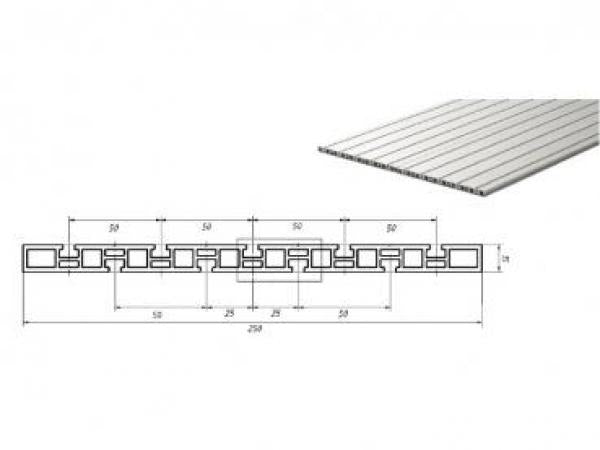 Hohlkammerplatte 15 mm
