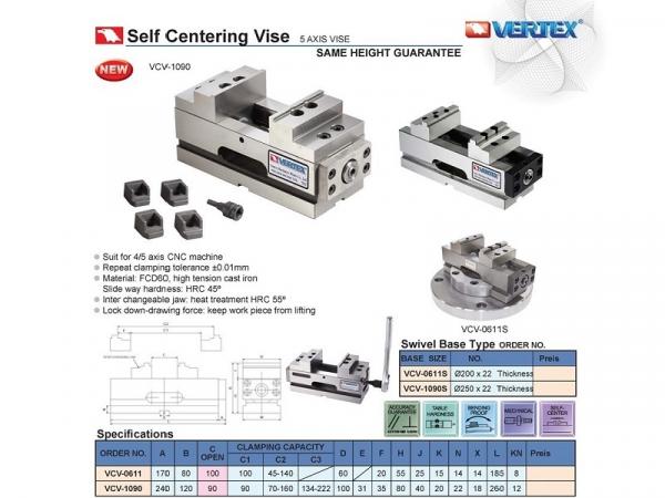 109 mm Maschinenschraubstock selbstzentrierend Backenbreite 60 mm