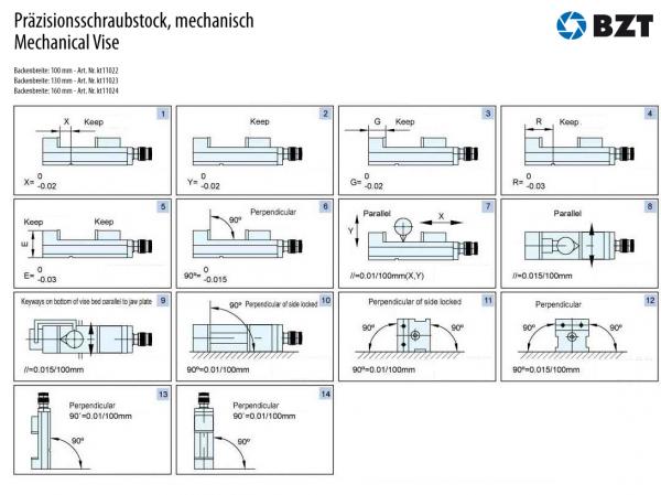 Präzisionsschraubstock, 100mm Spannung mit mechanischer Kraftübertragung, Safeway CQV-100V