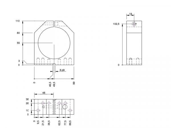 80mm Spindelaufnahme