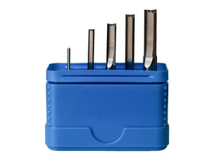 Fräserset 2-Schneider VHM 5-teilig - ohne Spirale