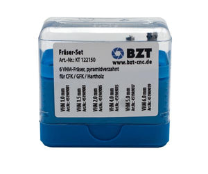 Fräserset Diamantverzahnt VHM 6-teilig