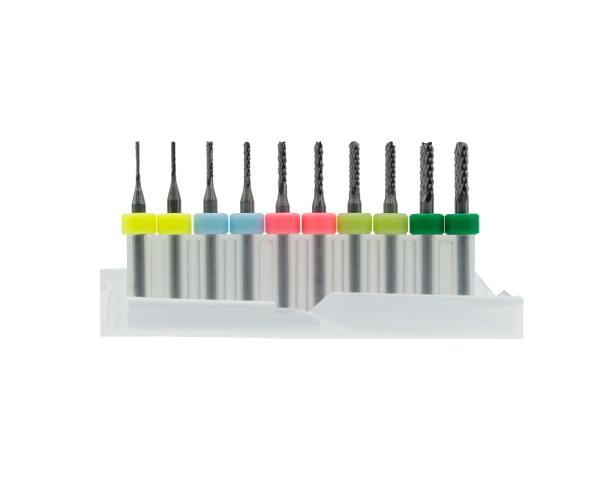 Fräserset Diamantverzahnt PCB VHM 10-teilig