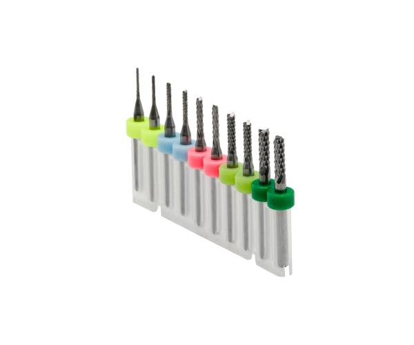 Fräserset Diamantverzahnt PCB VHM 10-teilig