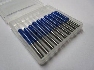 BZT Engraving Cutter Set 15°, 10 Pieces, 3.175 mm Shank