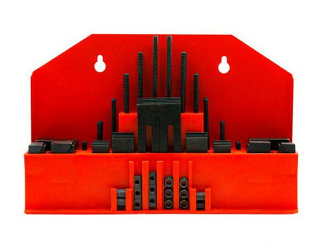 Spannpratzen Stufenpratzen Set 58-teilig M6 / 8 mm incl. Wandhalterung