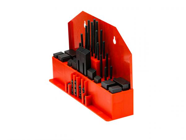 Spannpratzen Stufenpratzen Set 58-teilig M6 / 8 mm inkl. Wandhalterung