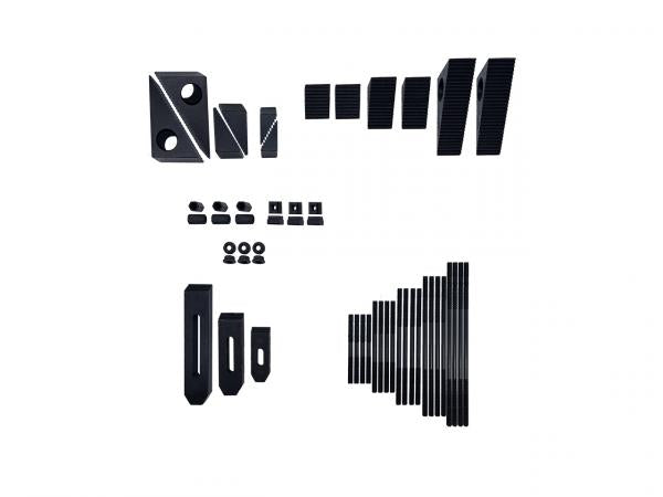 Spannpratzen Stufenpratzen Set 58-teilig M6 / 8 mm inkl. Wandhalterung