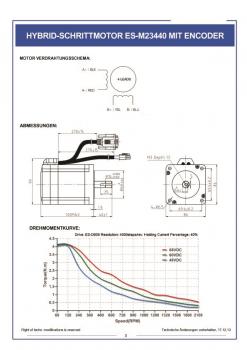 Hybrid CL Schrittmotor mit Encoder Fl.86 5,9A 5,0Nm