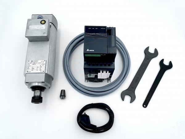BZT Set Frequenzumrichter / HF Spindel 2,2 kW 18.000 rpm 230Volt / 300 Hz ER20