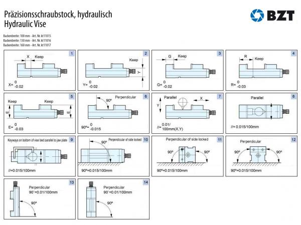 Präzisionsschraubstock, 100mm Hydraulische Spannung, Safeway CHV-100V